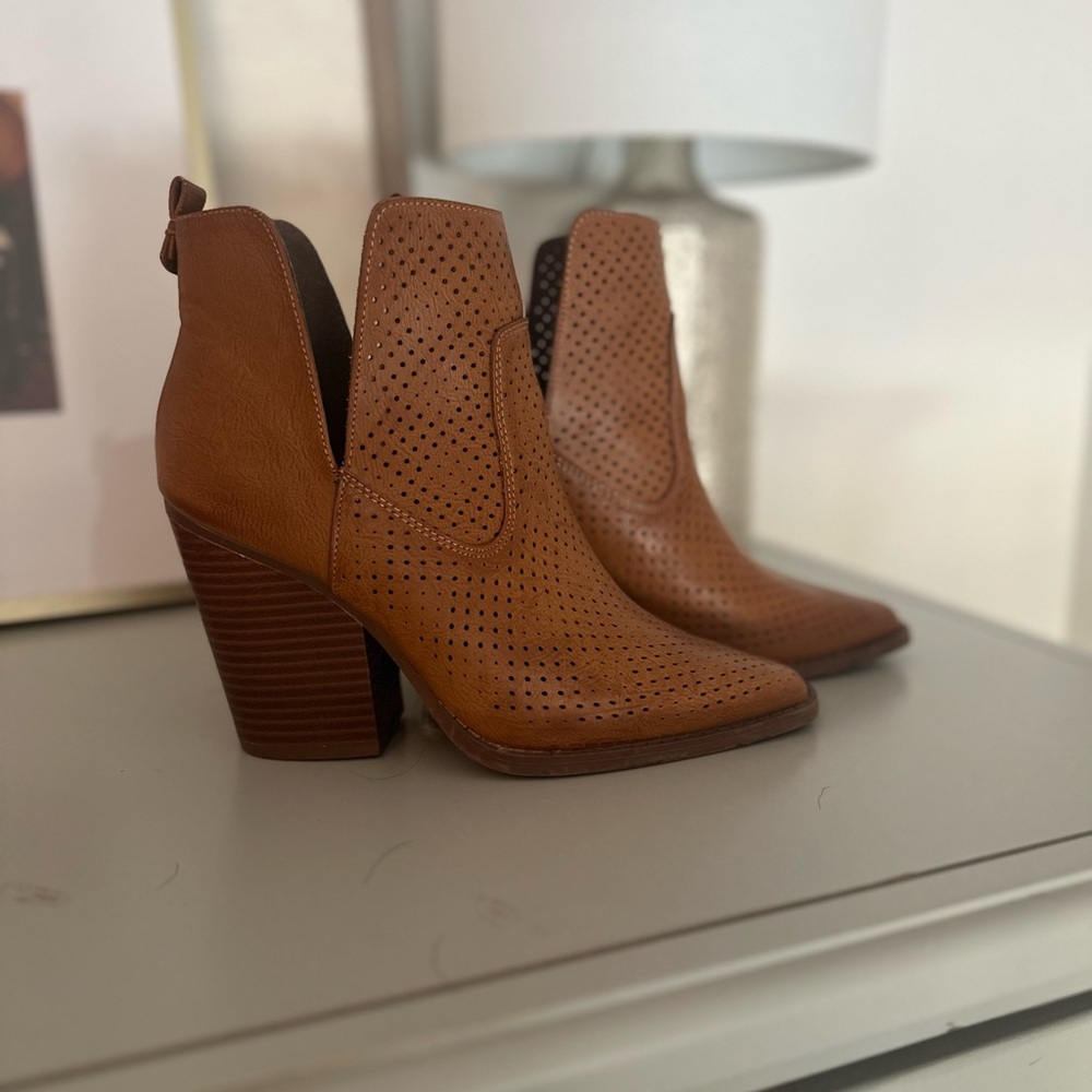 Brown western booties